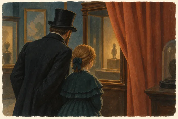 An imagined display seen by visitors