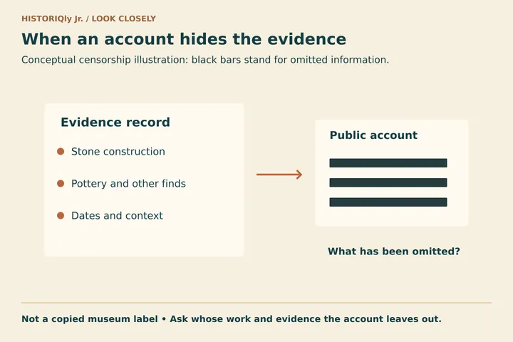 When an account hides the evidence. Conceptual censorship illustration: black bars stand for omitted information.