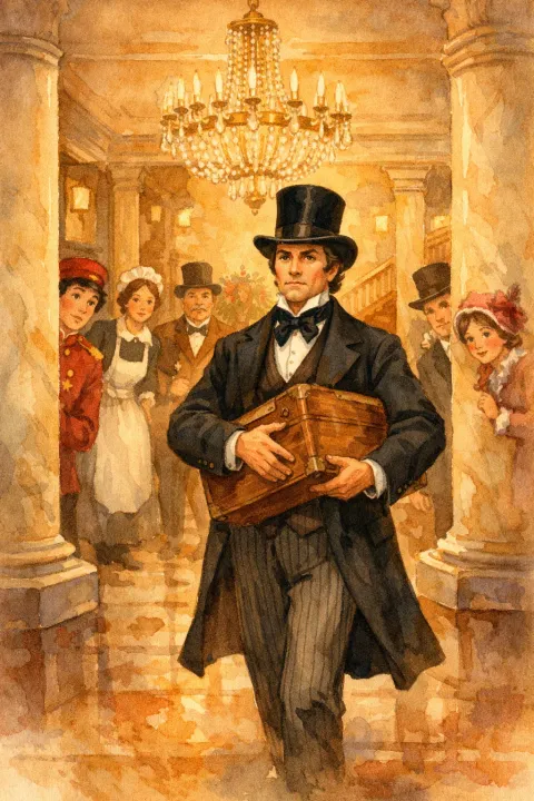 An imagined arrival of the performer posing as Dr Griffin