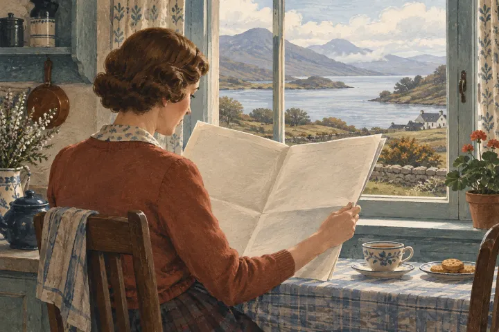 An imagined newspaper reader