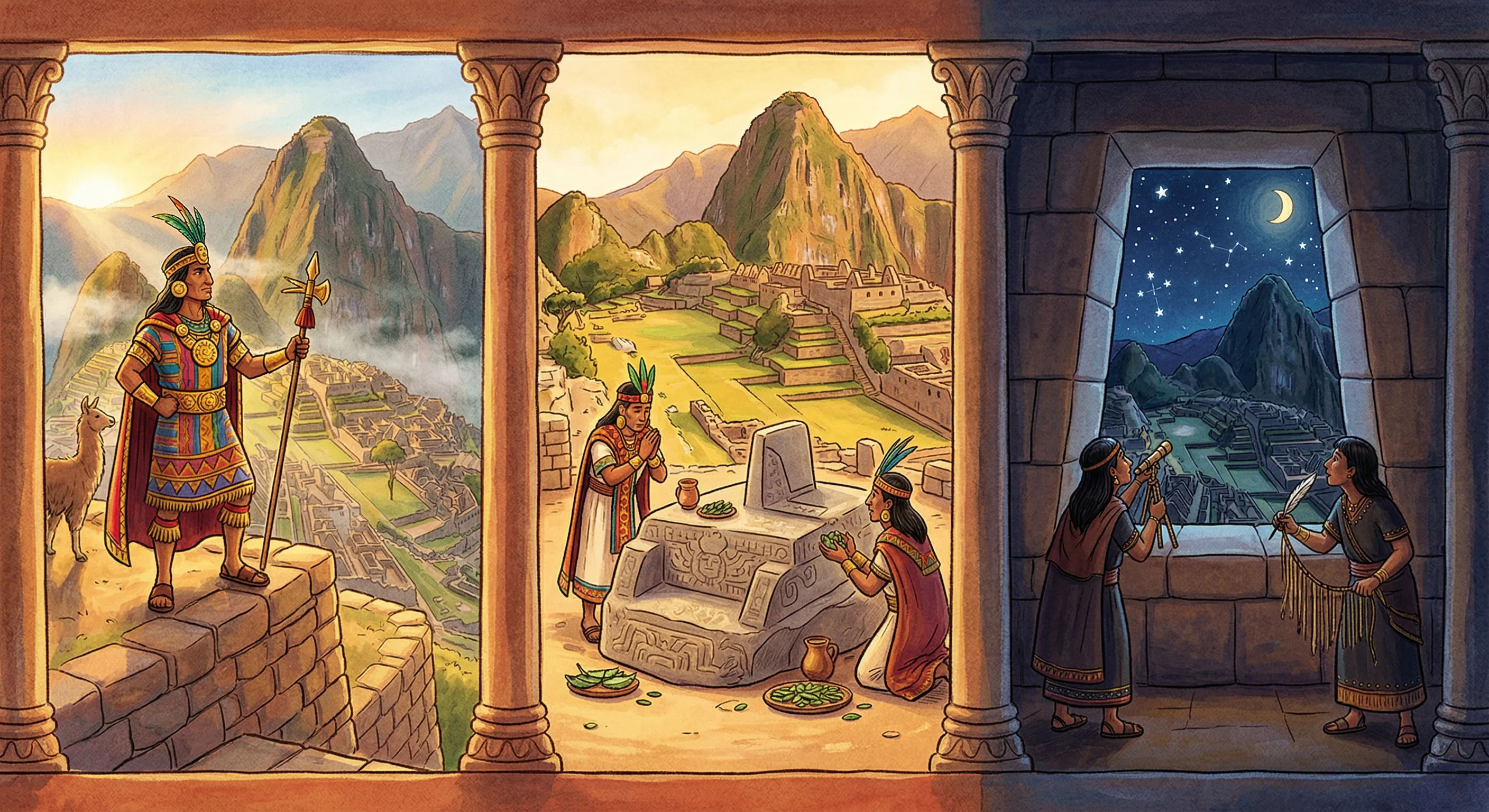 The Temple of the Sun with its curved walls and precisely aligned windows